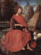 Hans Memling Diptychon mit Johannes dem Taufer und der Hl. Veronika, linker Flugel oil